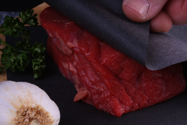 Meat Saver Paper with steak in black